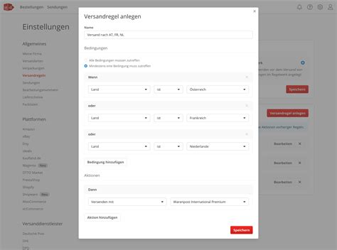 Versandrichtlinien .